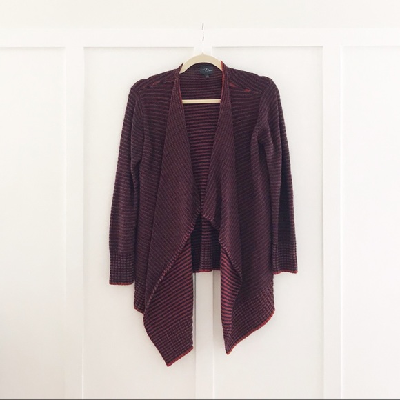 Striped cardigan (burnt orange/navy) - Picture 1 of 1